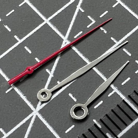 Set of 14mm silver trim watch hands, compatible with Miyota 2315 2035 2036 models, for precise timekeeping.