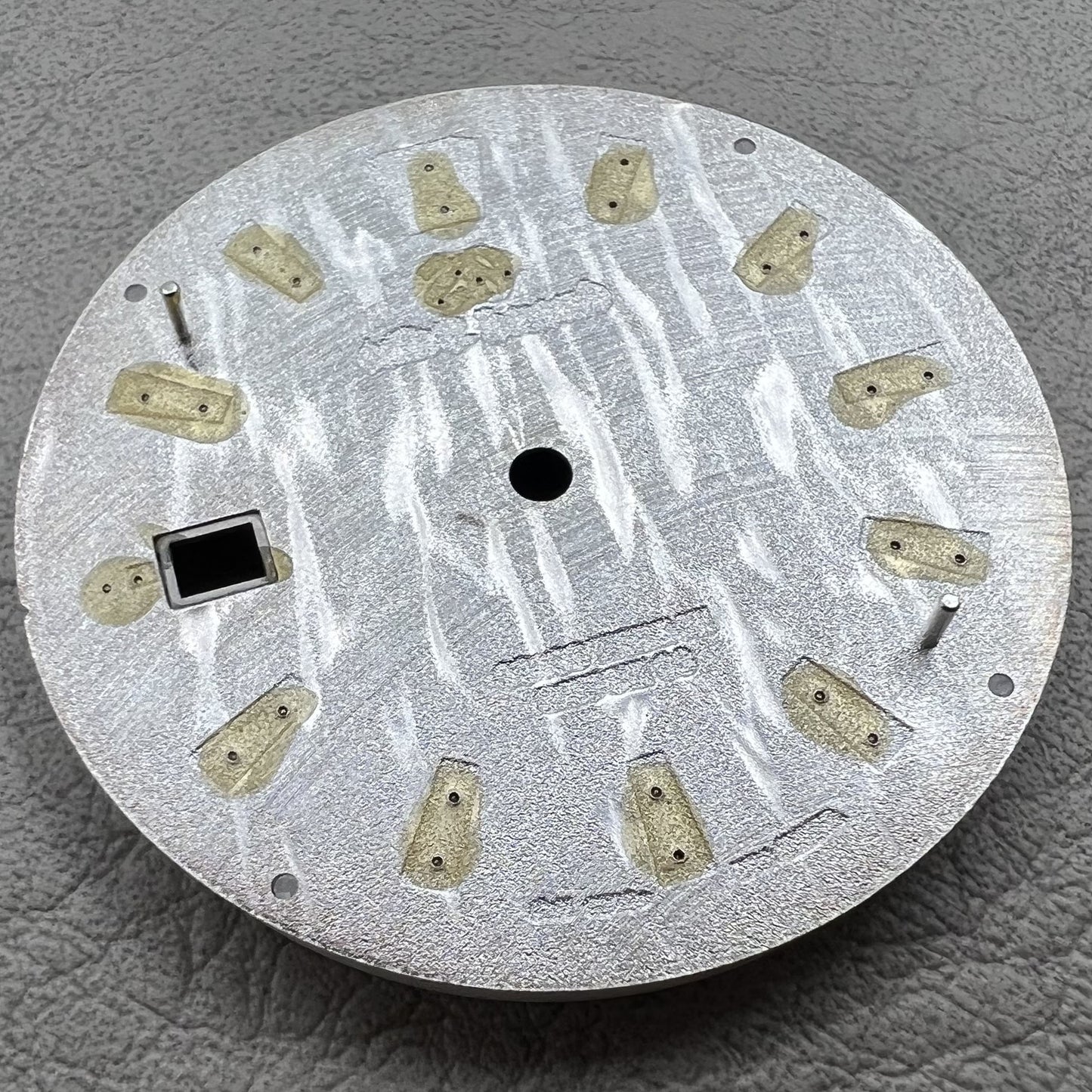 White GS 33.3mm No Lume Modified Waved Watch Dial for Movement NH35