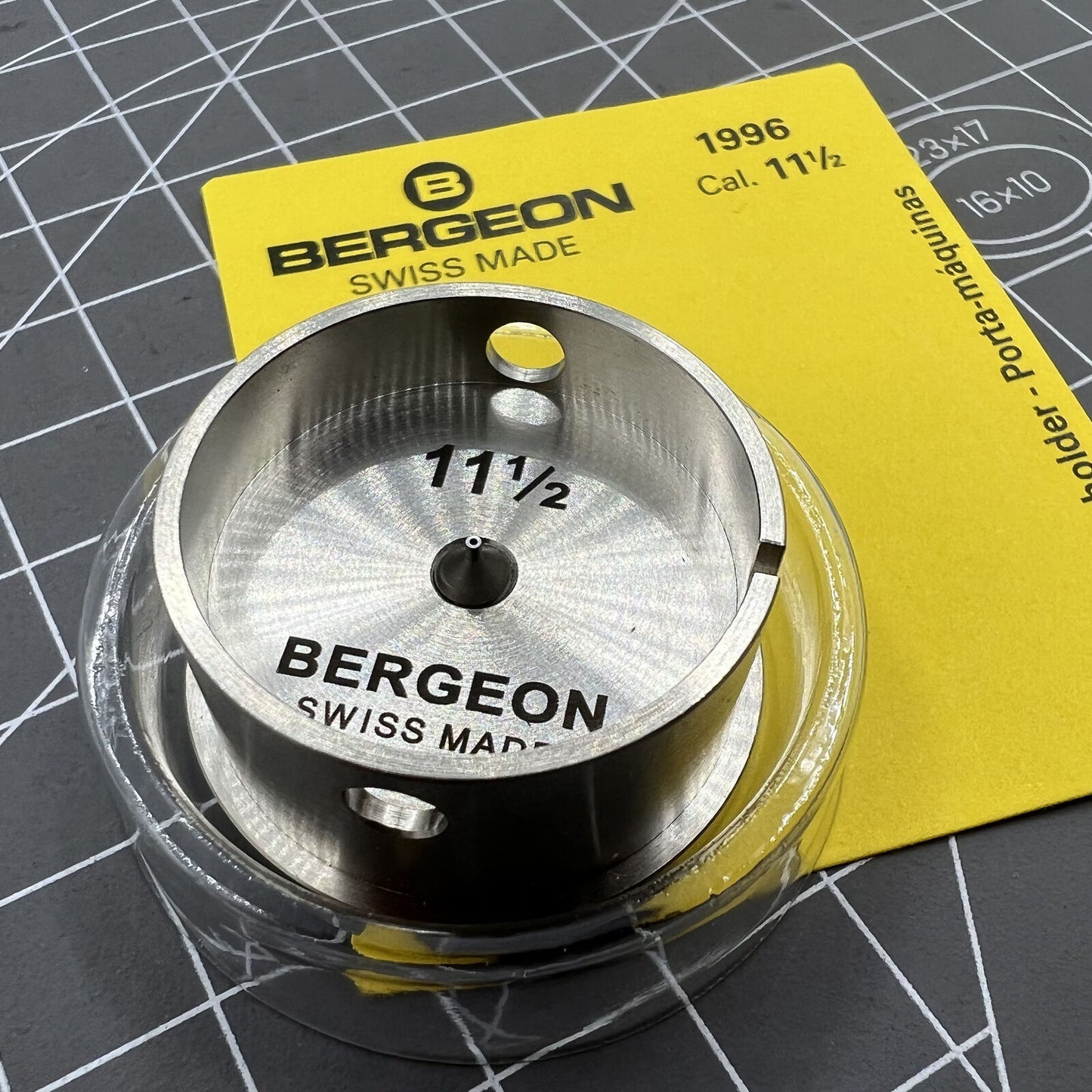 Bergeon 1996-11 1/2 Watch Movement Holder with Adjustable Hollow Center Screw