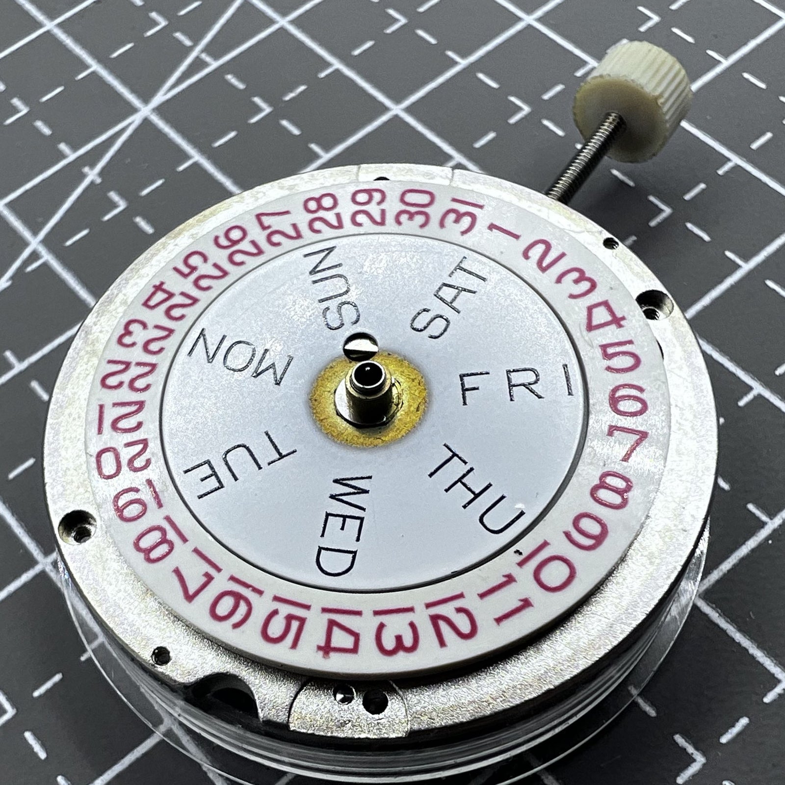 Swiss RONDA MATIC 1217-21 manual winding watch movement disassembled for repair or assembly.