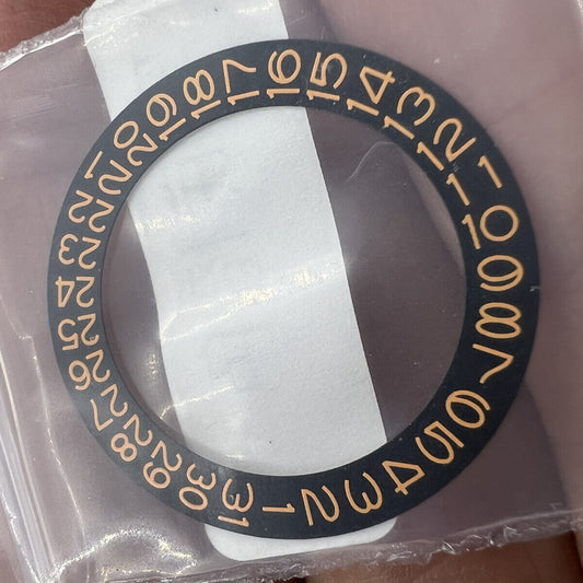 Orange date wheel for NH35 NH36 watch movement on black background, enhancing time display accuracy.