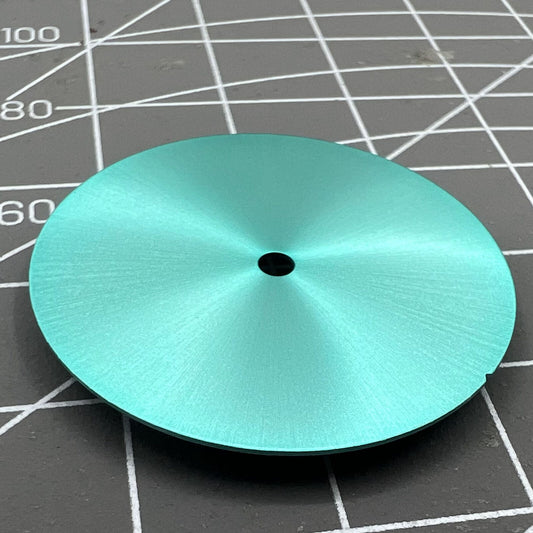 28.5mm Skype Blue watch dial with shiny finish for NH35 movement, premium watch parts by C1.