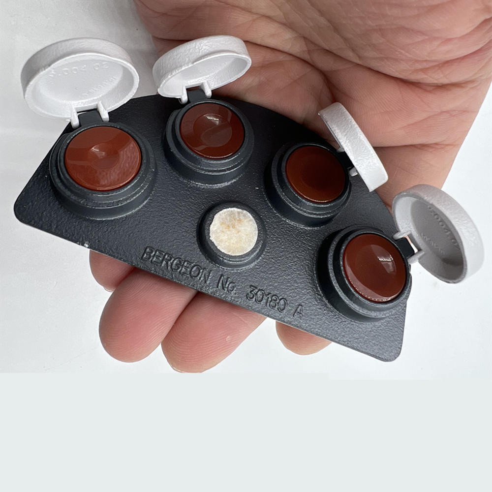 Bergeon 30180-A watch oil dip oiler stand die-cast in silver for precise lubrication of watch components