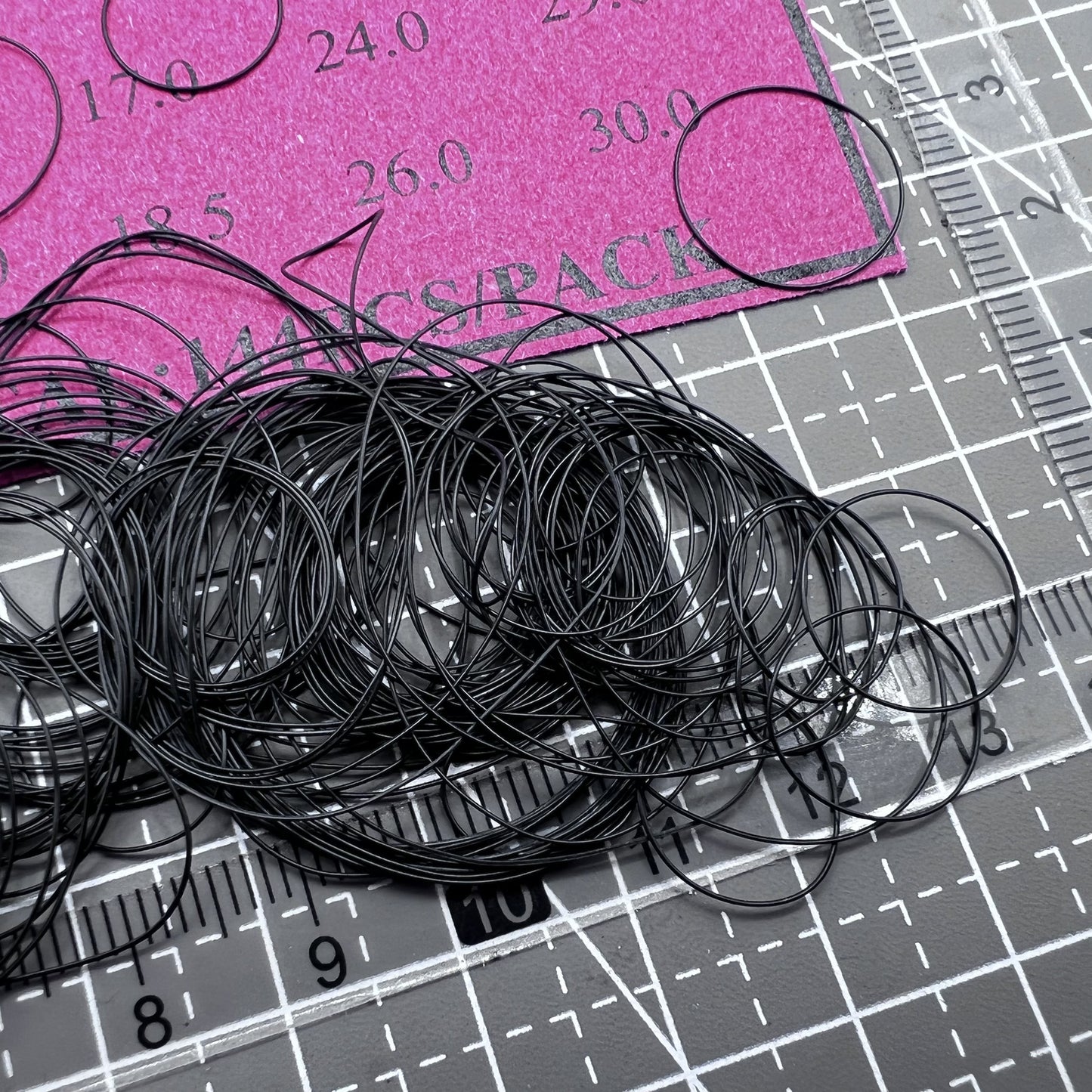 144pcs 0.3mm Thickness 16 Sizes Waterproof O Ring Kit Watch Back Gasket Washers