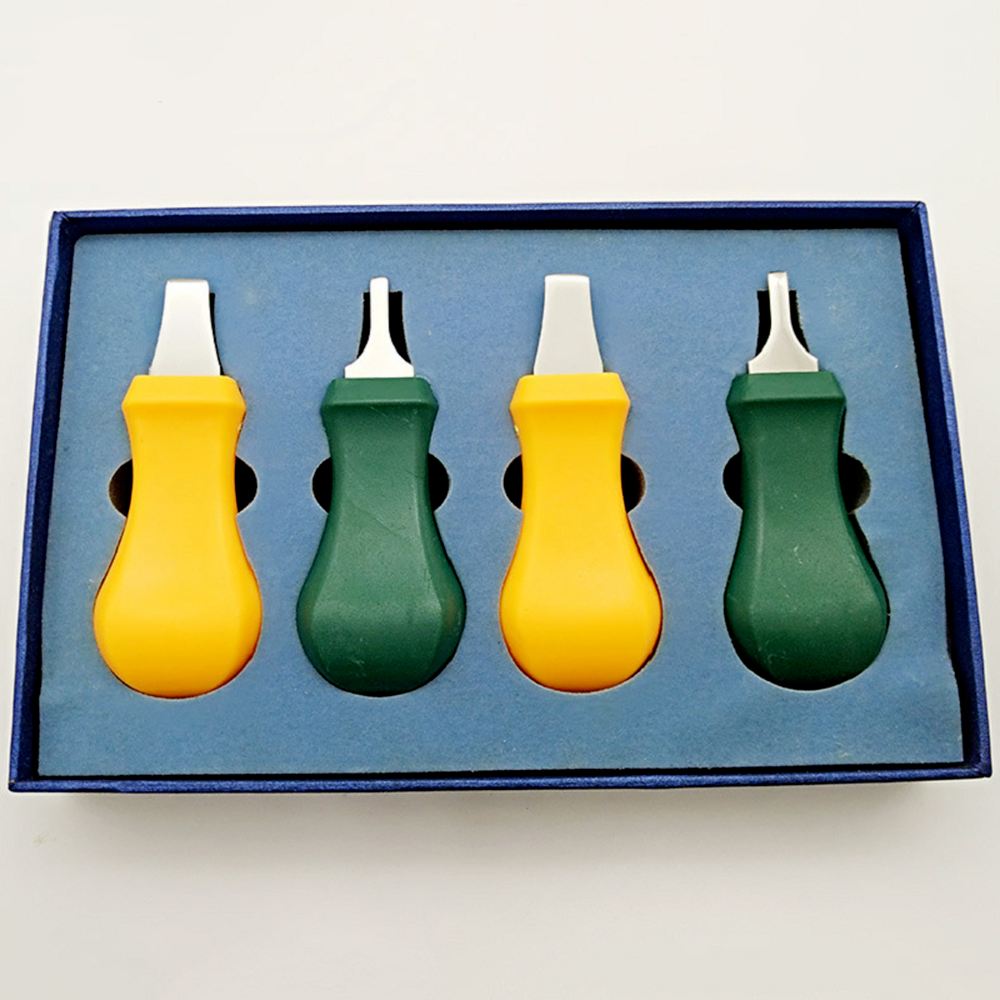 Set of 4 Snap-on Pry Knives for watch back case removal, durable bezel opener tools by Snap-on.