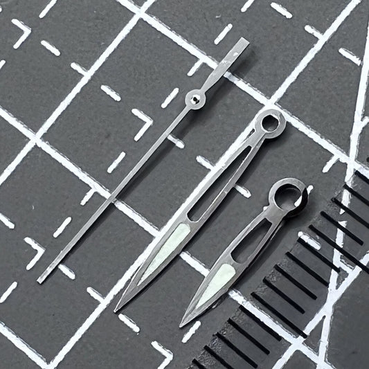 2 Sets Modifizierte Silberne Leuchtzeiger Uhr für ETA2836 2824 2892A2 Modell