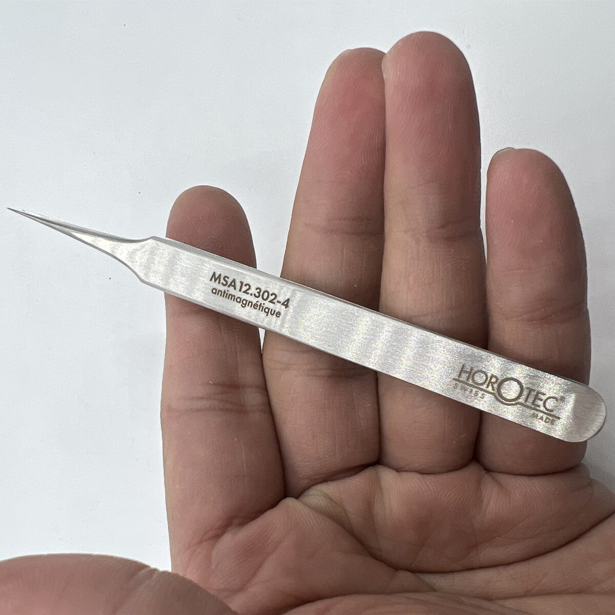 Pince à épiler Horotec MSA12.302-4 100 % acier antimagnétique
