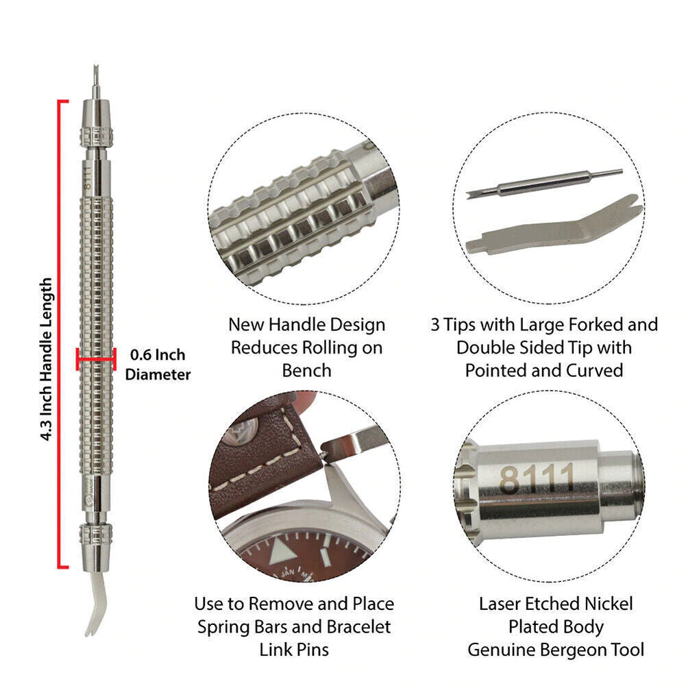 Bergeon 8111 Fitting And Removing Spring-Bar Tool Watchmaker Tools