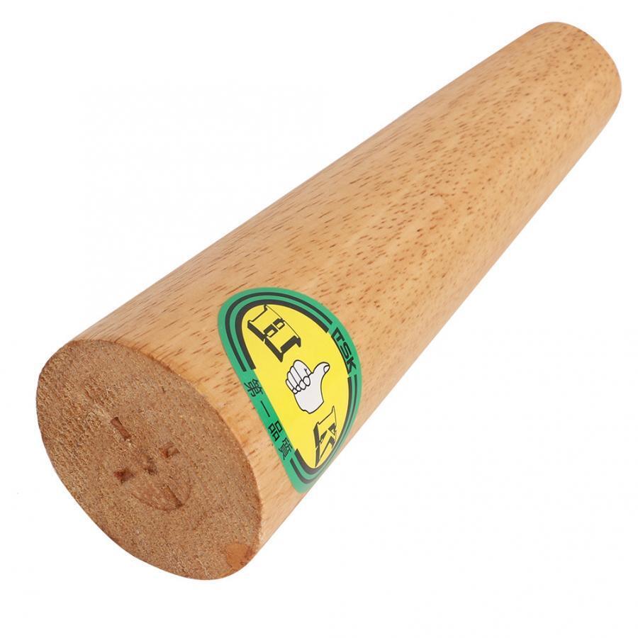 Round wooden bangle mandrel for precise bracelet resizing and jewelry shaping.