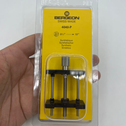 Bergeon 4040-P extensible reversible movement holder for watch repair, Swiss precision tool.