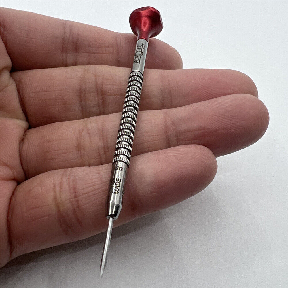 Horotec MSA01.218 precision 120mm screwdriver for delicate watch repairs and adjustments.