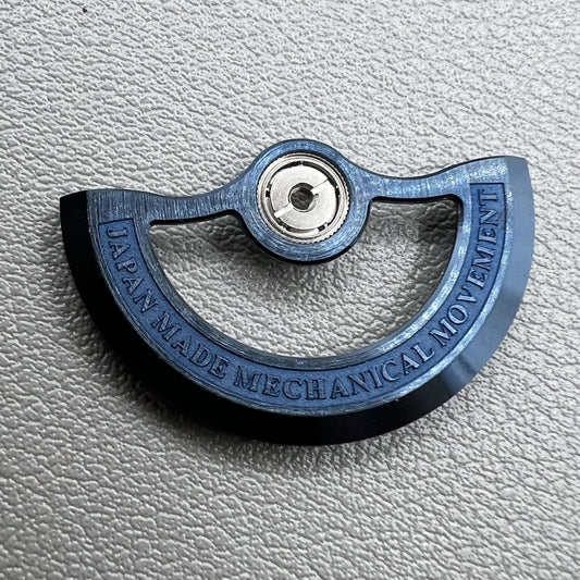 Dark blue hollow rotor for NH34 NH35 NH36 NH38 watch movements enhancing precision and style.