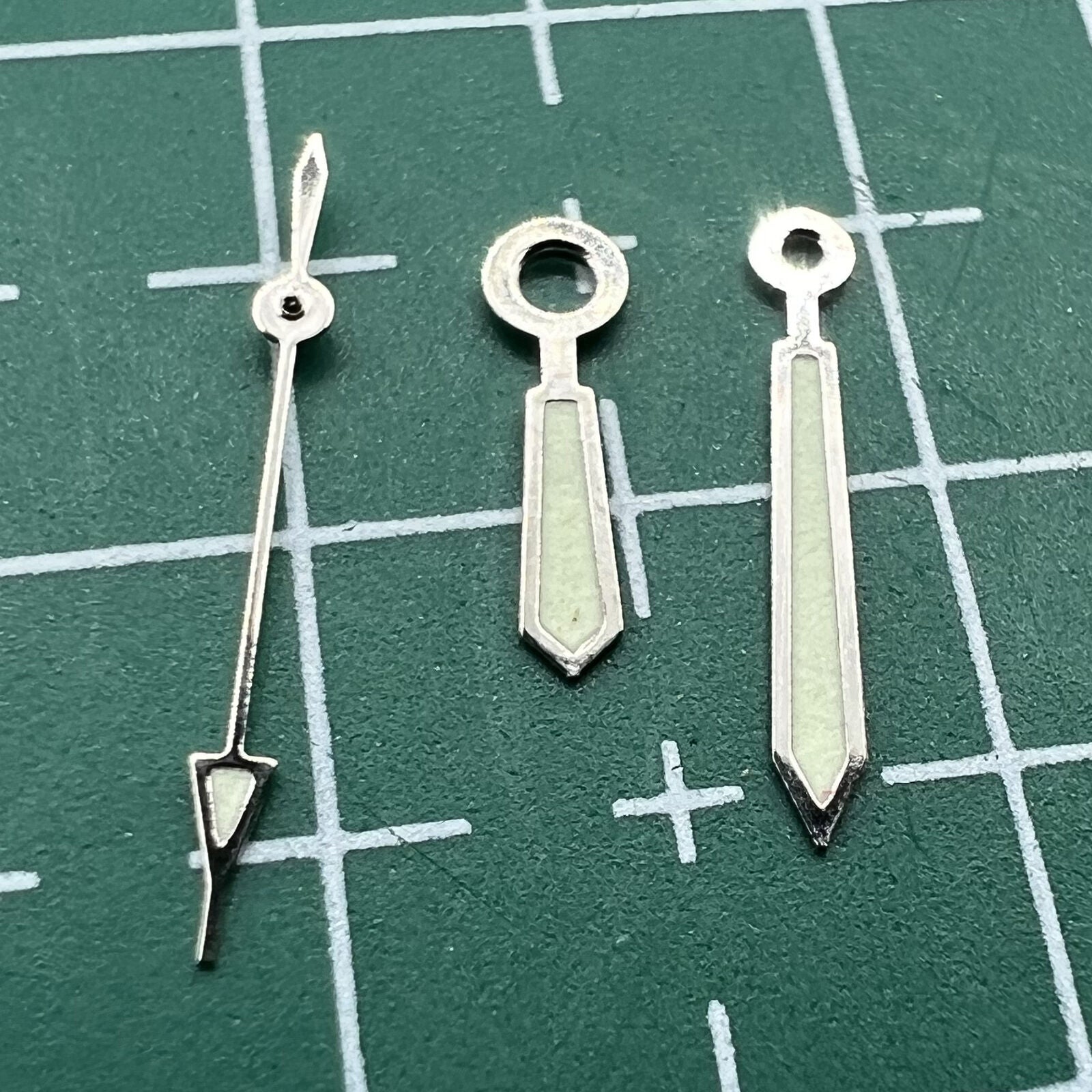 Luminous Miyota 2115 watch hands set in 12/11/8mm for precise timekeeping upgrades, ideal for watch accessories.