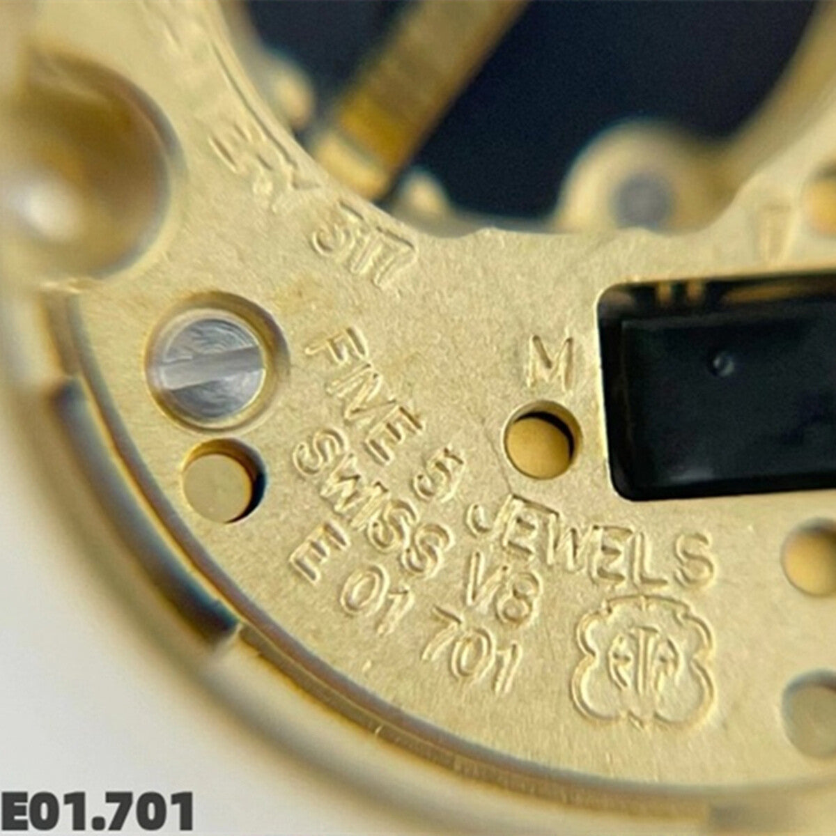 ETA E01.701 Uhr, Quarzwerk mit 2 Zeigern, Schweizer Uhrwerk