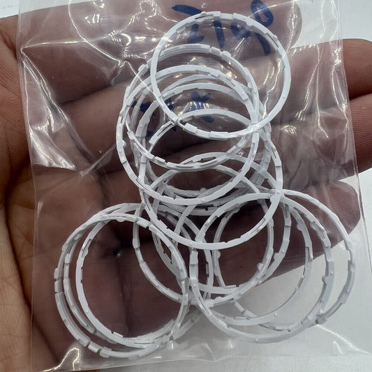 Plastic watch case spacer ring for Miyota 9015 movement, ensuring secure fit and shock absorption.