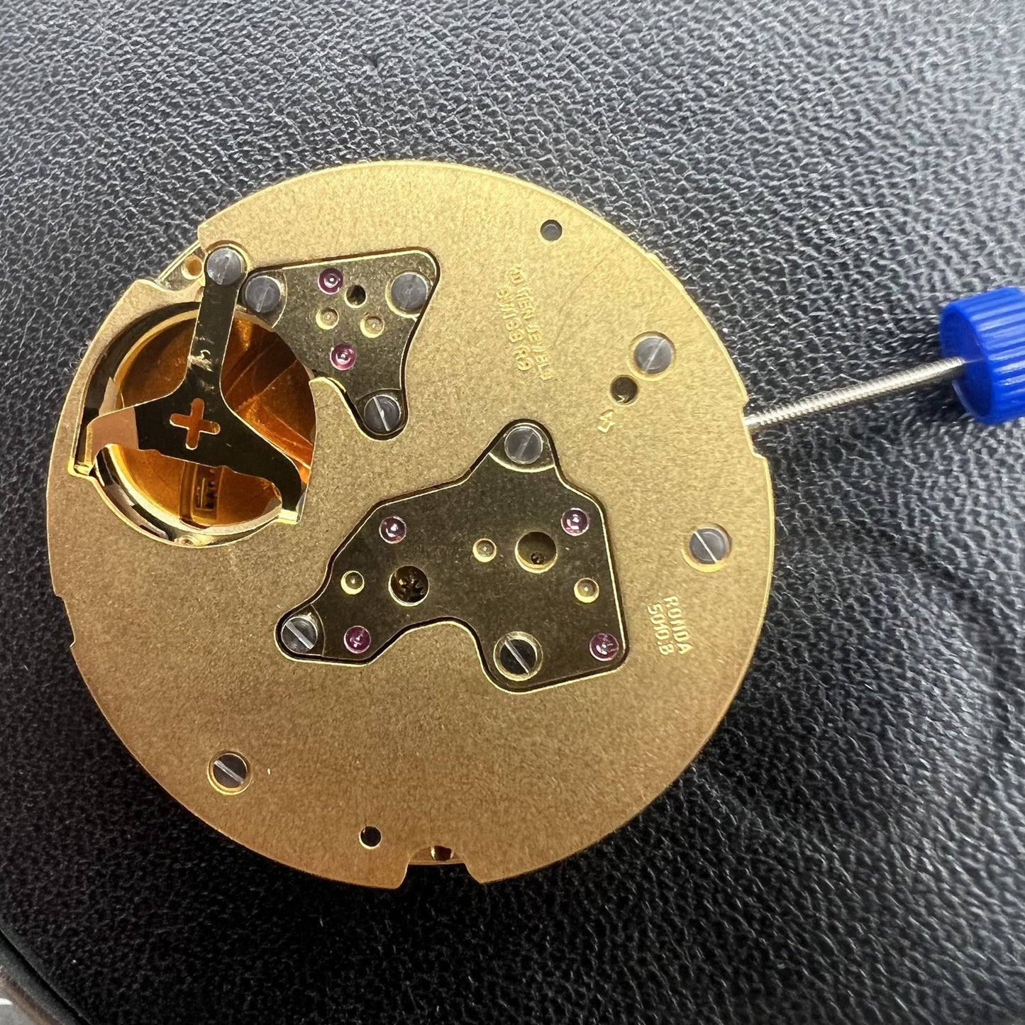 Swiss Ronda 5010B quartz watch movement by Ronda, ideal for luxury watch repair and precise timekeeping.