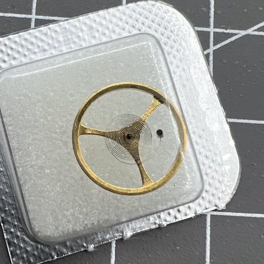 Complete balance wheel with hairspring for Seagull ST25 2504 watch movement precision adjustment.