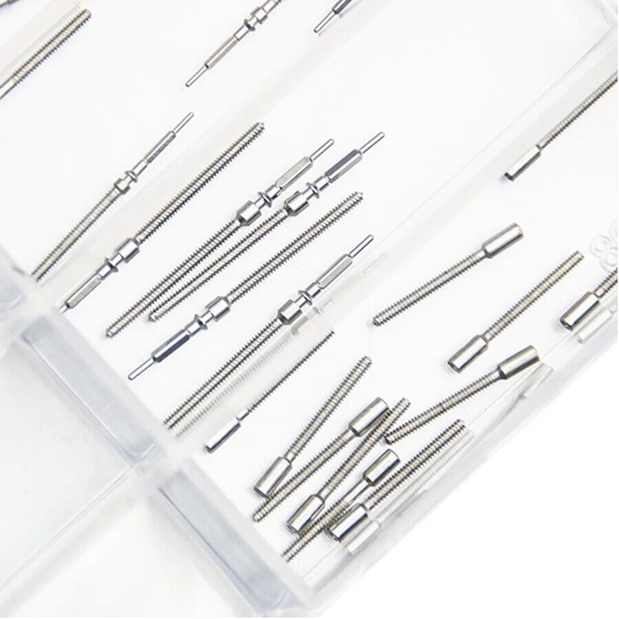 Watch winding stem compatible with ETA 2824 2836 movements for precise time setting.