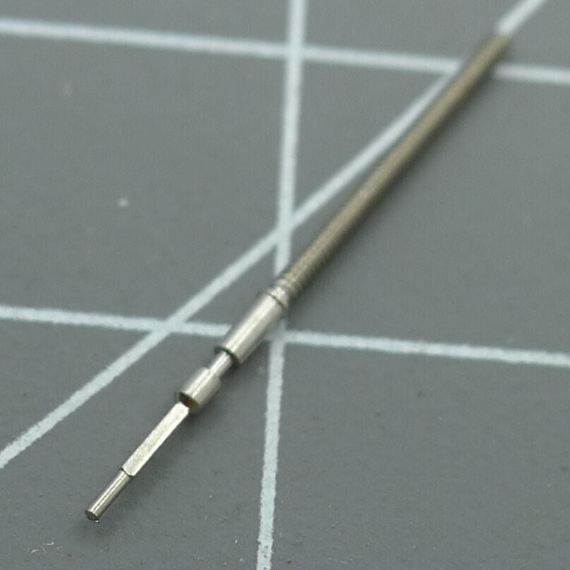 Set of 3 watch winding stems for Ronda 505, 515, 507, 517 movements, perfect for repairs.