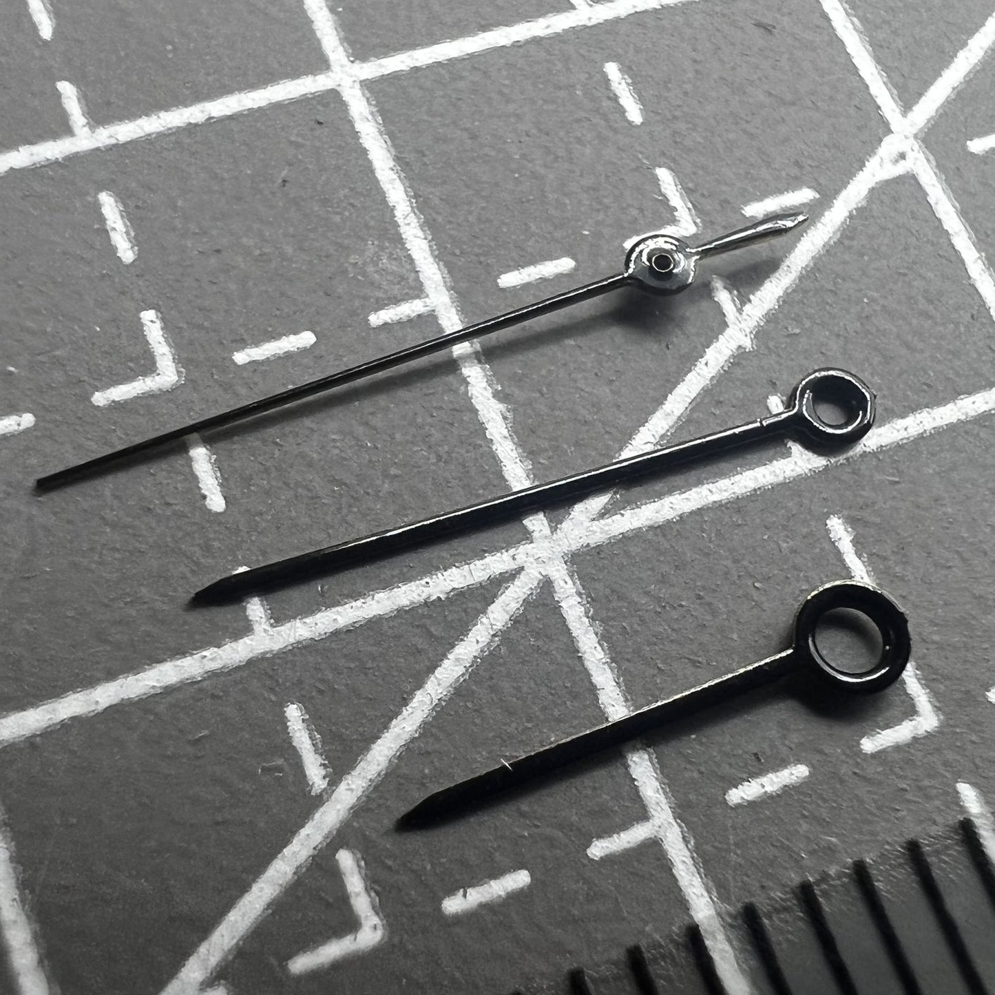 2 Sets/Pack 15mm Black Painted Watch Hands Set for Miyota 2035 2115 2105 2305