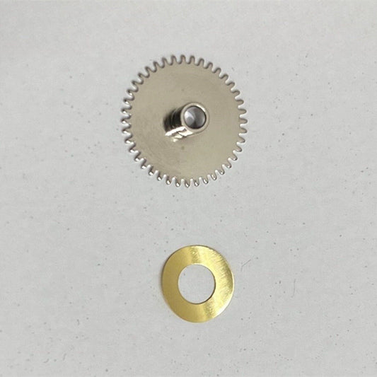 Hour wheel and train bridge compatible with Seagull ST3600 and ETA6497 watch movements for precise timekeeping.