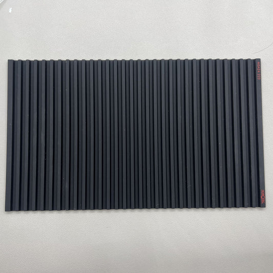 Horotec MSA24.223 black silicon anti-slip bench mat with 32 grooves for Swiss tool organization