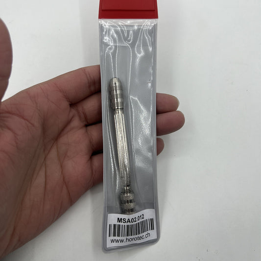 Horotec MSA02.012 Double Pin Vise for precise watch accessory handling, similar to Bergeon 5679 model.