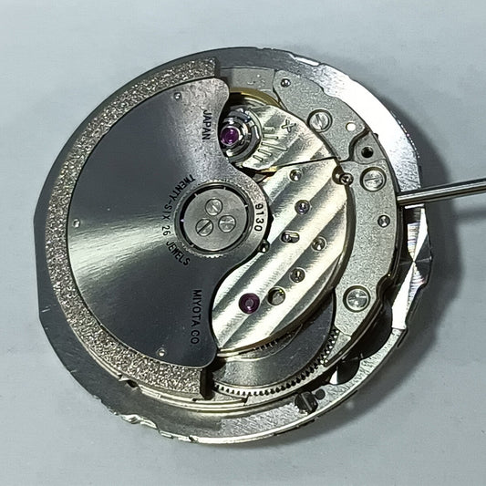 New Japan Miyota 9130 automatic watch movement with date display at 3 o'clock for repairs.
