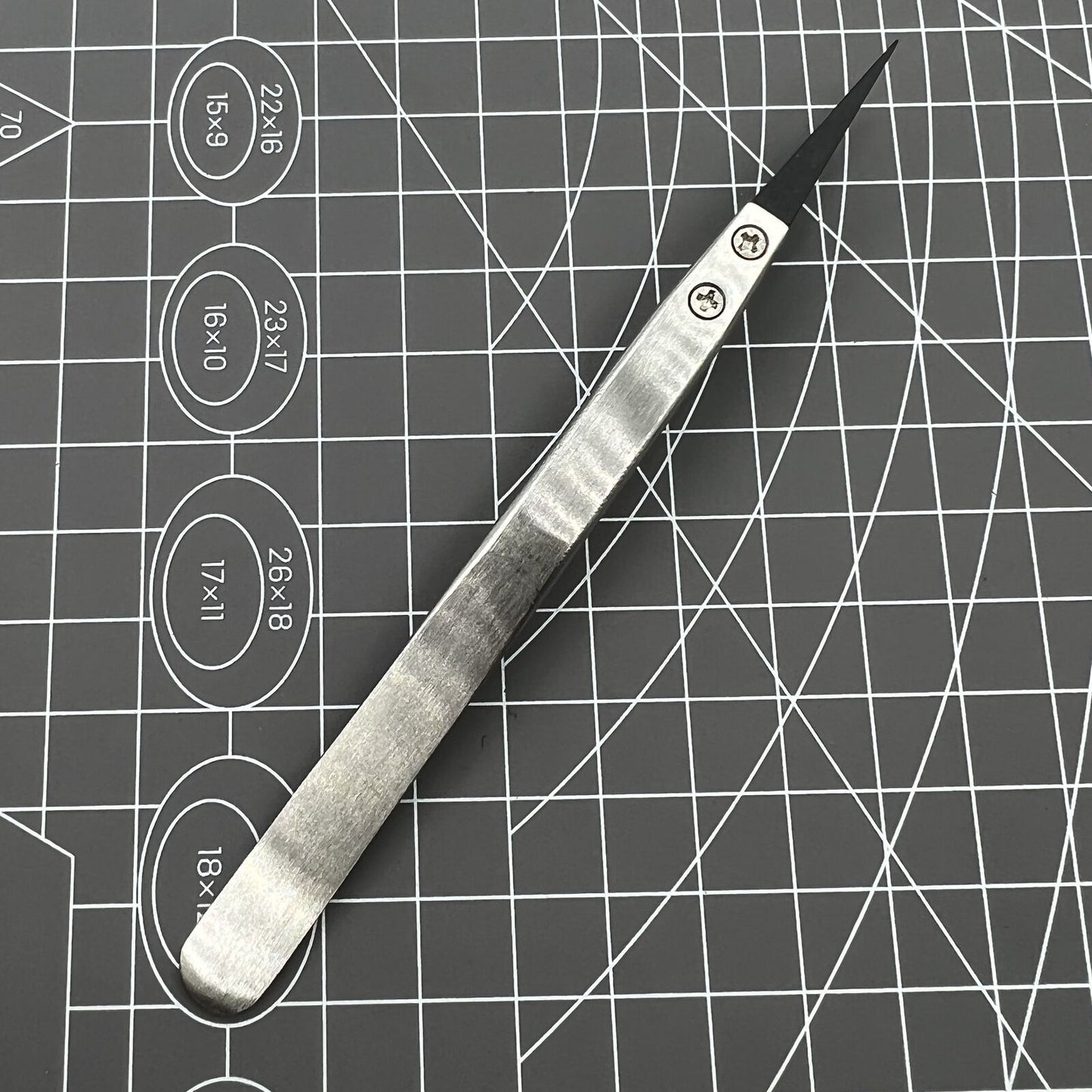 Pince à épiler en acier inoxydable, tête en fibre de carbone, outil de réparation de montres