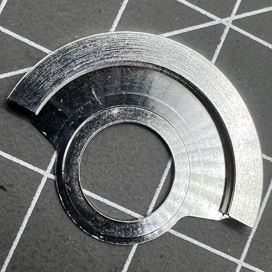 Silver rotor oscillating weight for ETA 2892 movement, precision replacement spare part.