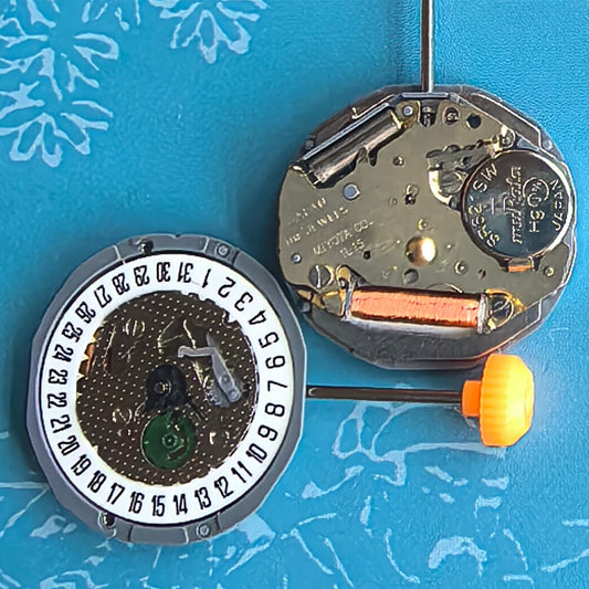 Miyota 1L15 quartz watch movement with 2 hands, precise Japanese craftsmanship for accessories