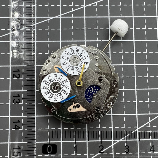 Shang Hai 7751 automatic mechanical watch movement, compatible replacement for Longines 8 hands models.