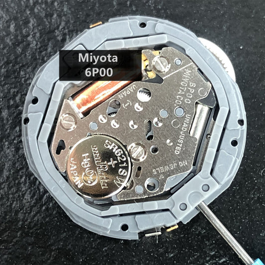 Miyota 6P00 quartz watch movement, replacement part for 6300 moon phase models, precision repair