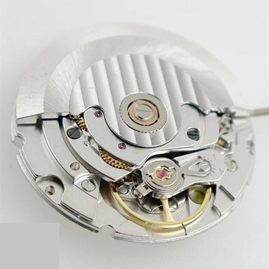 Seagull 2824 automatic watch movement with black dial and date display at 6 o'clock, China made.
