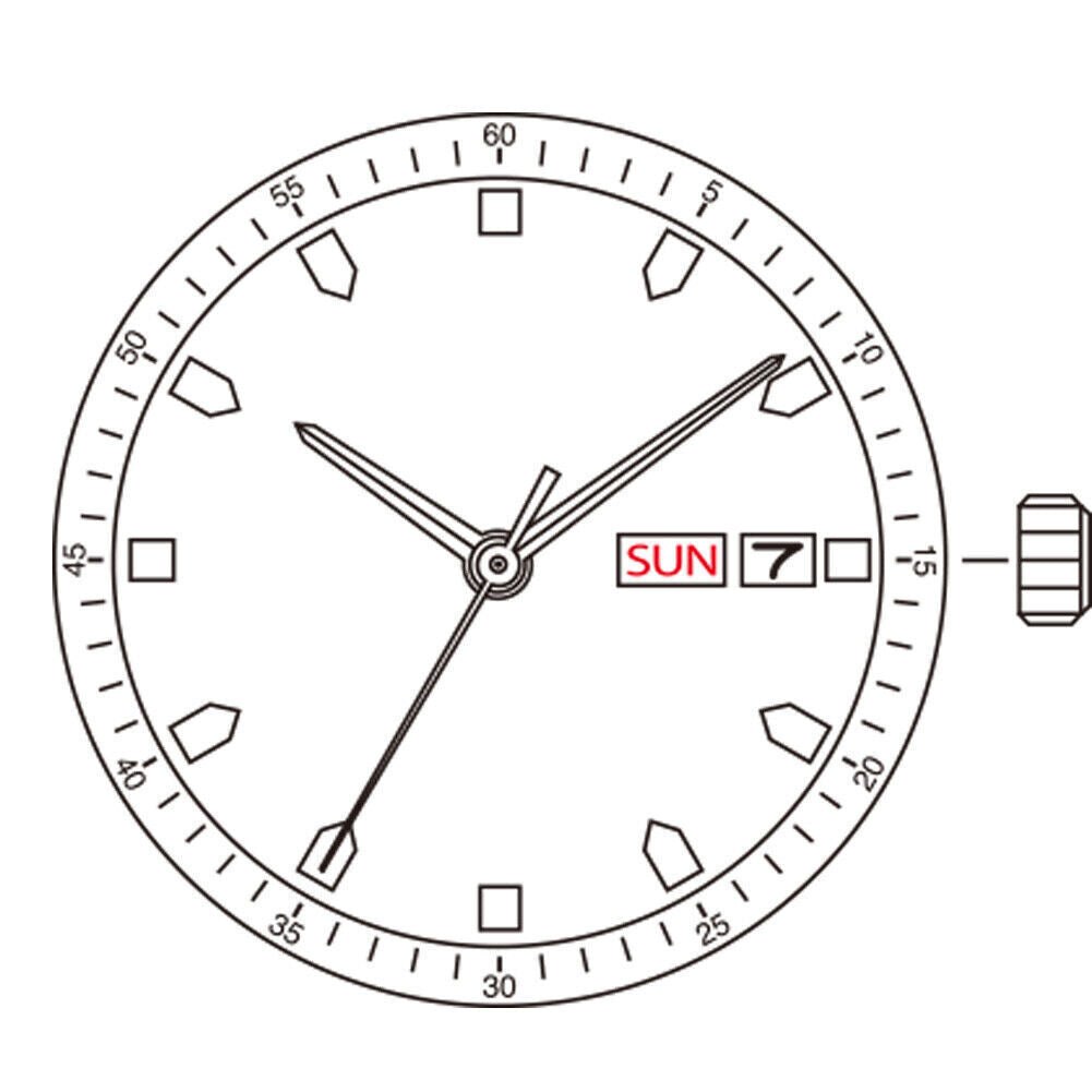 Miyota Citizen 8205 automatic mechanical movement with silver plating for precise watch repair.