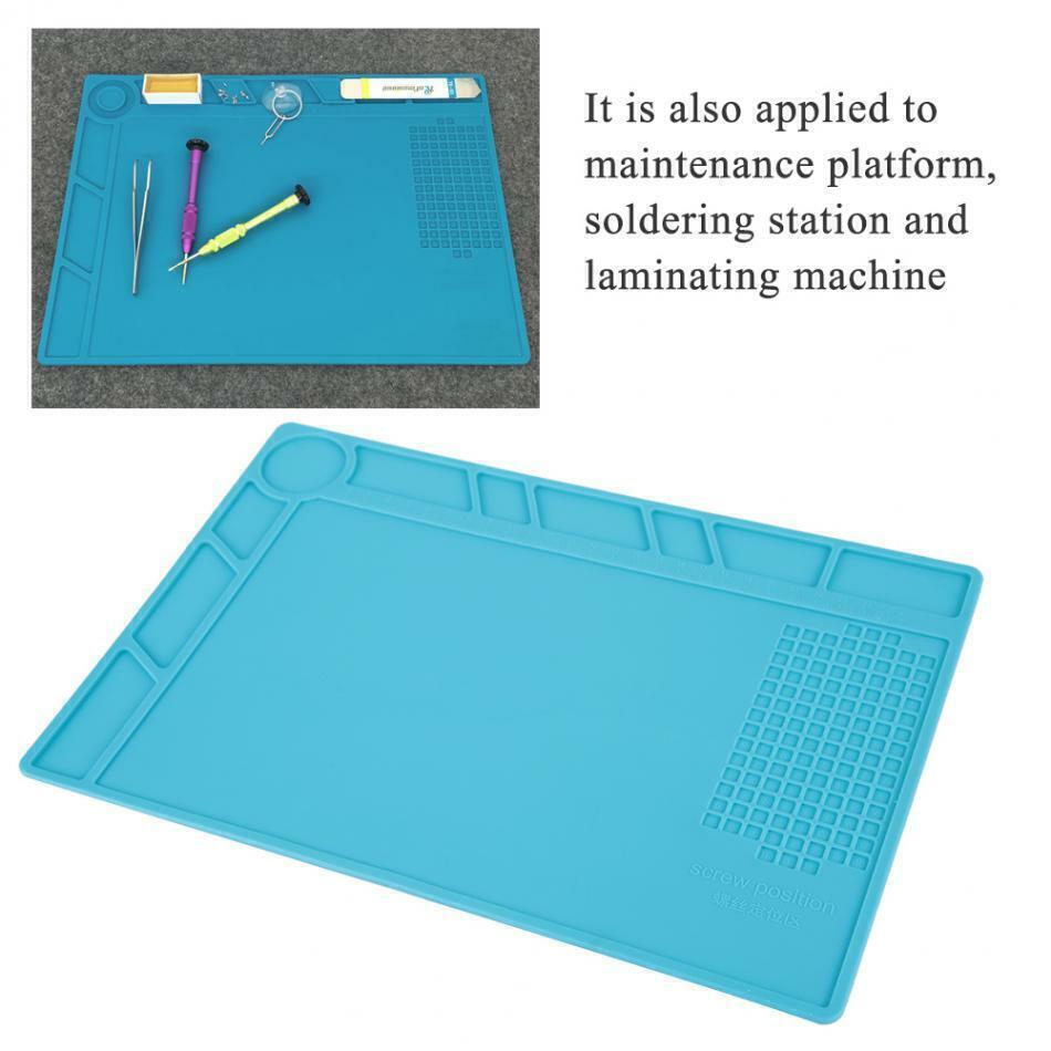 34cm x 23cm Work Pad Soldering Station Heat Resistant Pad Non-slip Silicone Mat
