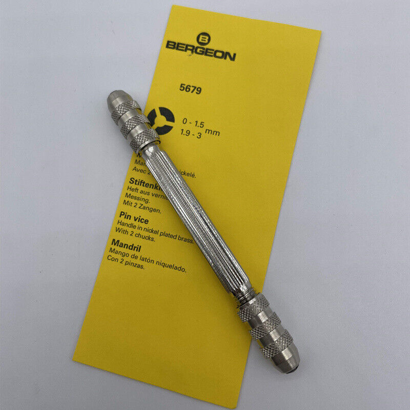 Bergeon 5679 Pin Vice Uhrmacher Original Schweizer Uhrenreparaturwerkzeuge