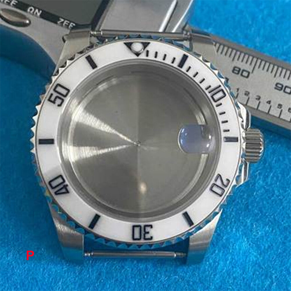 Boîtier de montre en acier inoxydable 316L avec verre saphir grossissant de 40 mm pour mouvement NH35