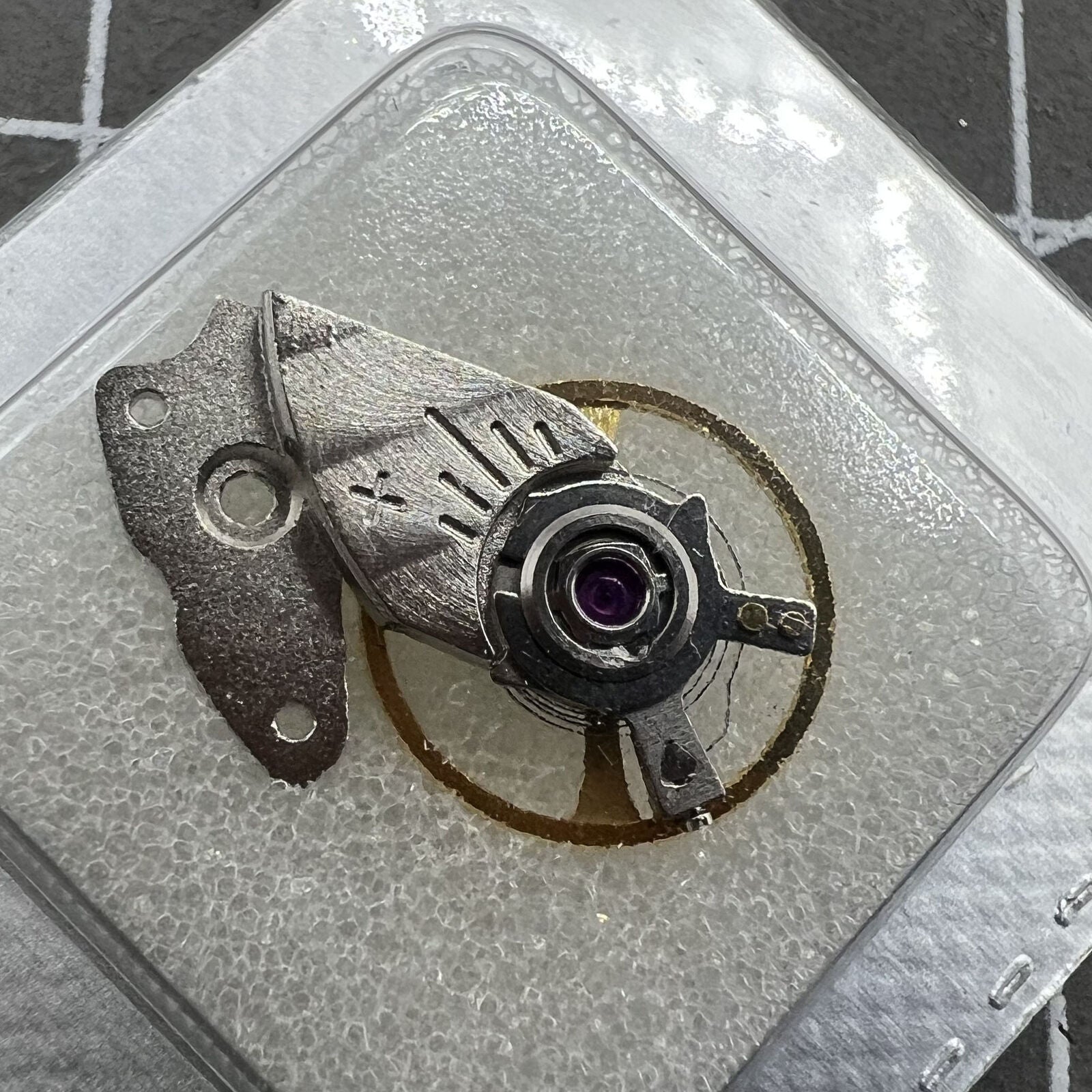 Original Japan Balance Wheel with Splint for Miyota 9015 movement, precise watch accessory for smooth timekeeping.