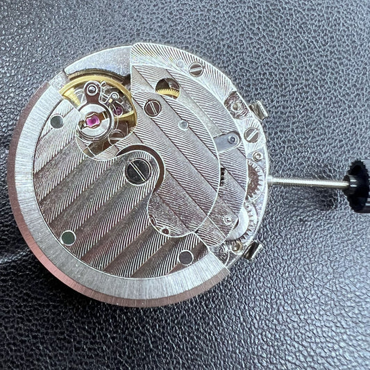 Tianjin T16 watch showcasing automatic mechanical movement with small seconds at 2, 6, and 10 o'clock positions.
