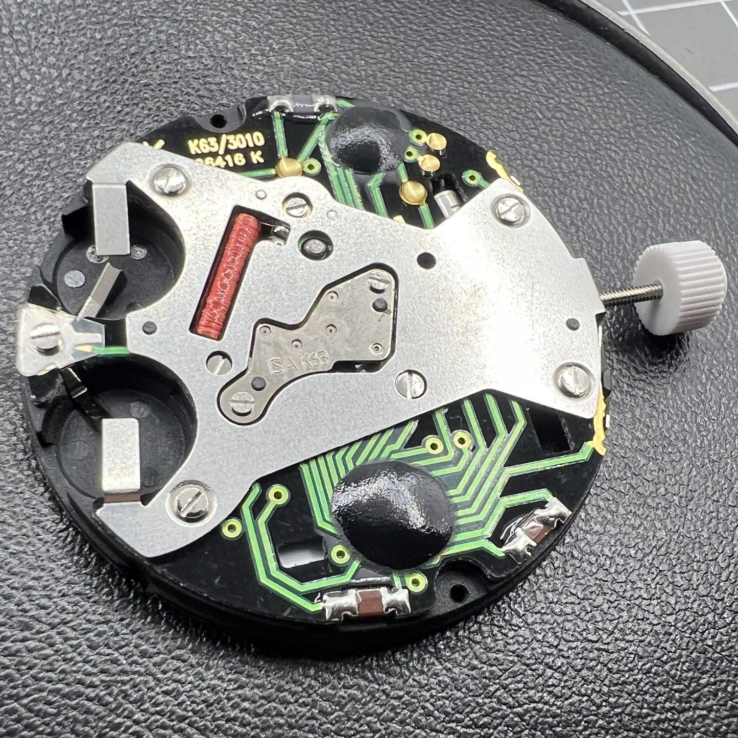 ISA K63 Quartz Watch Movement 3 Hands Display Double Batteries Swiss Made