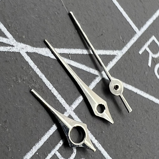 Silver watch hands set for Miyota 2035 movement, precise replacement by brand NO.1230