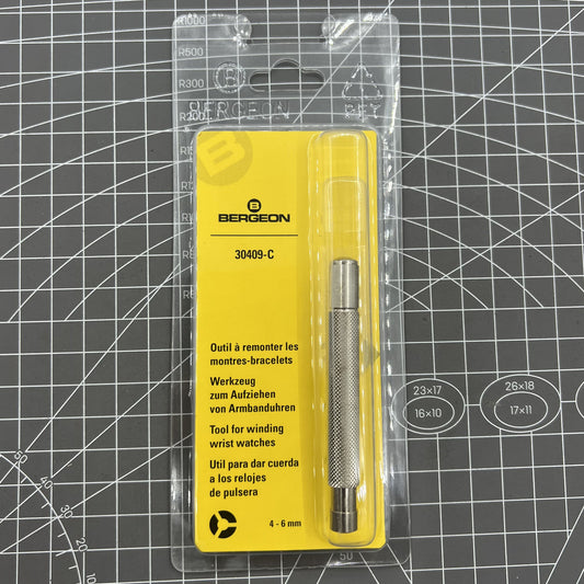 Swiss Bergeon 30409-C watch winding winder tool for 4-6 mm buttons, precise accessory maintenance aid.