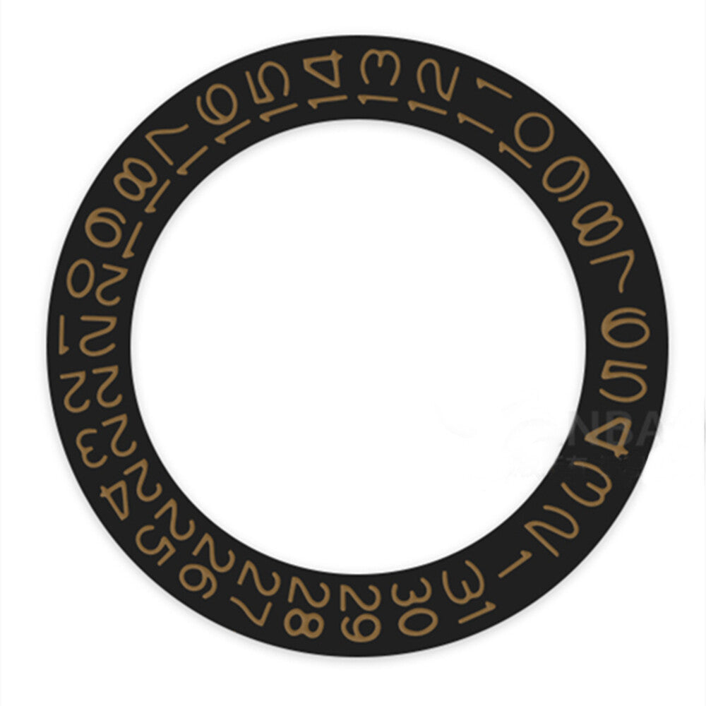 Black Background Golden Character Date Disk Date Wheel for Seiko NH35 NH36