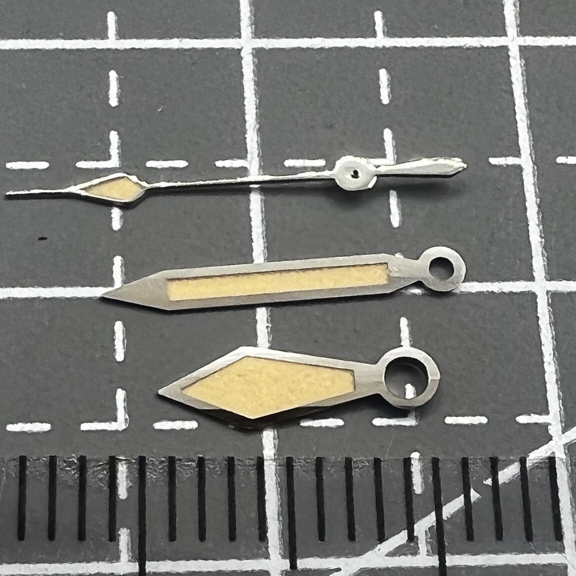 Vintage Diamond Shape Orange Green Lume Silver Trim Hands Set for SK NH35/NH36