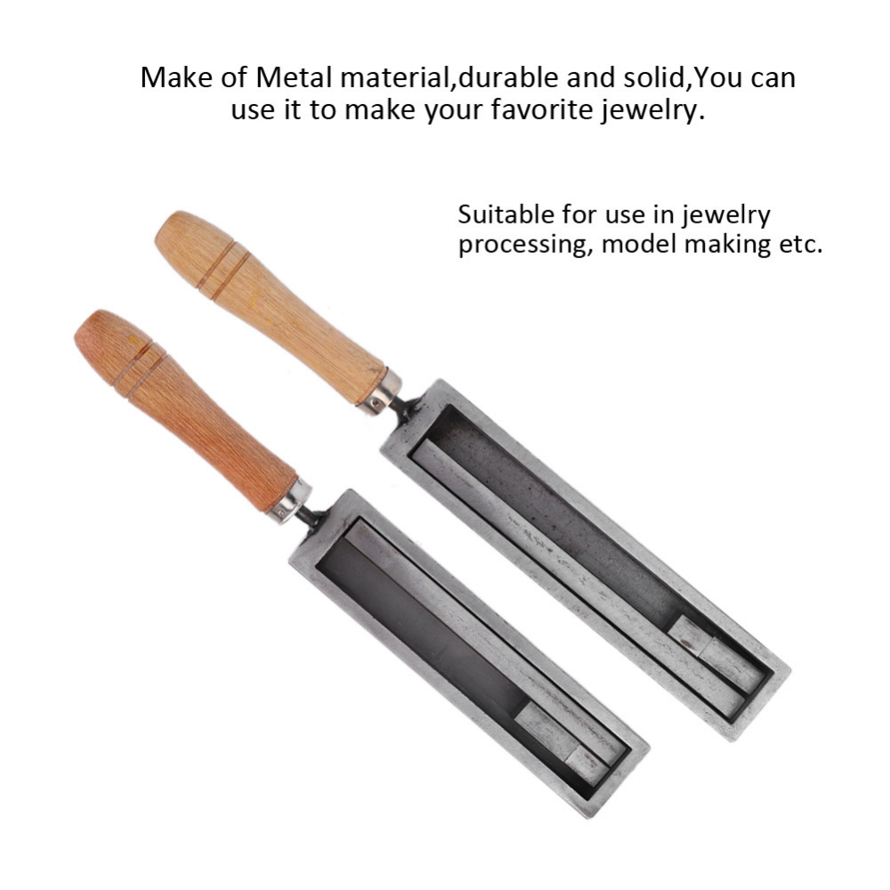 Gold and silver metal molding groove ingot mold for precise watch accessory casting.