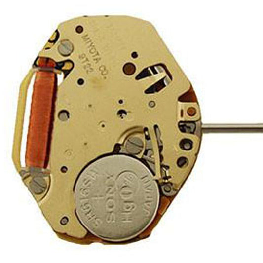 Miyota 9T22 Japan Quartz Movement watch mechanism for precise timekeeping and durability.