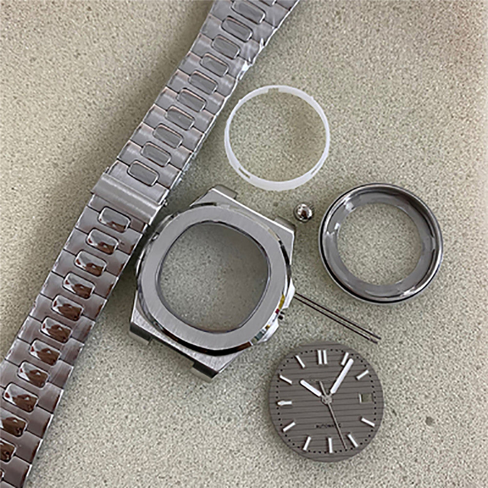 Watch Case+Strap+Dial+Hands 41mm Stainless Steel Sapphire Glass for NH35/36