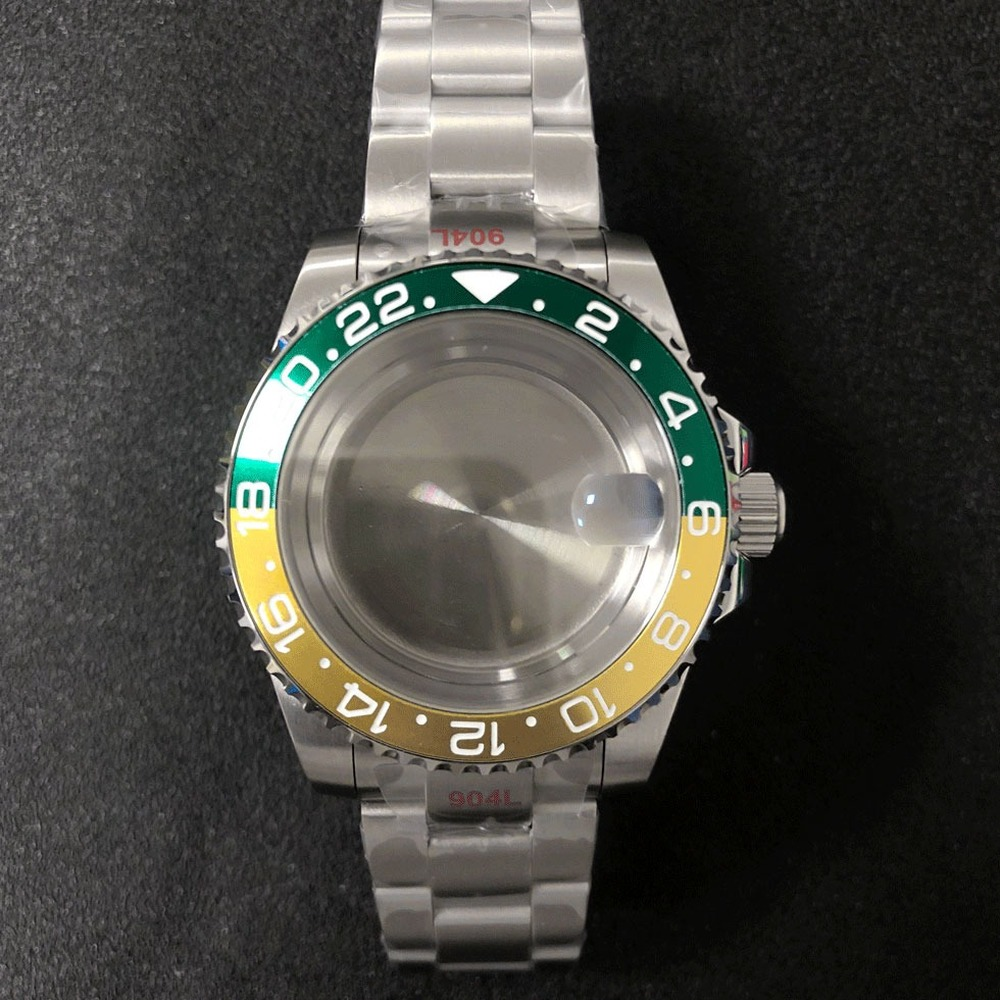 Montre 40 mm, boîtier en verre saphir, bracelet en acier 316L, compatible avec la NH35 japonaise