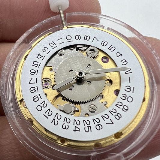 Hangzhou HZ6460 mechanical watch movement with date at 3 o'clock, replacement for ETA2836, precision timekeeping.